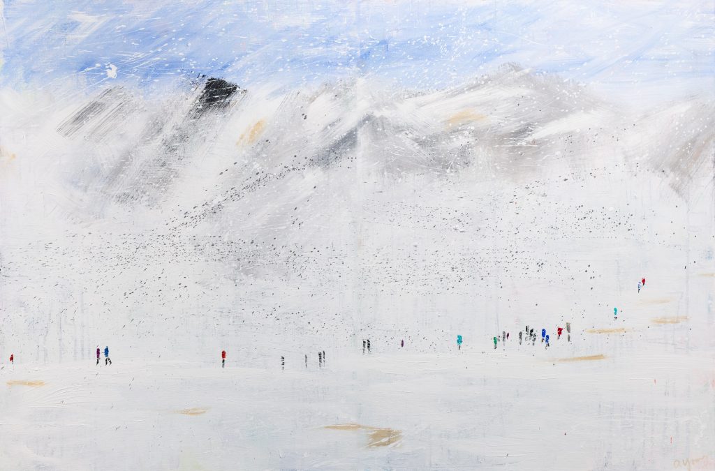 Painting of antarctic marathon